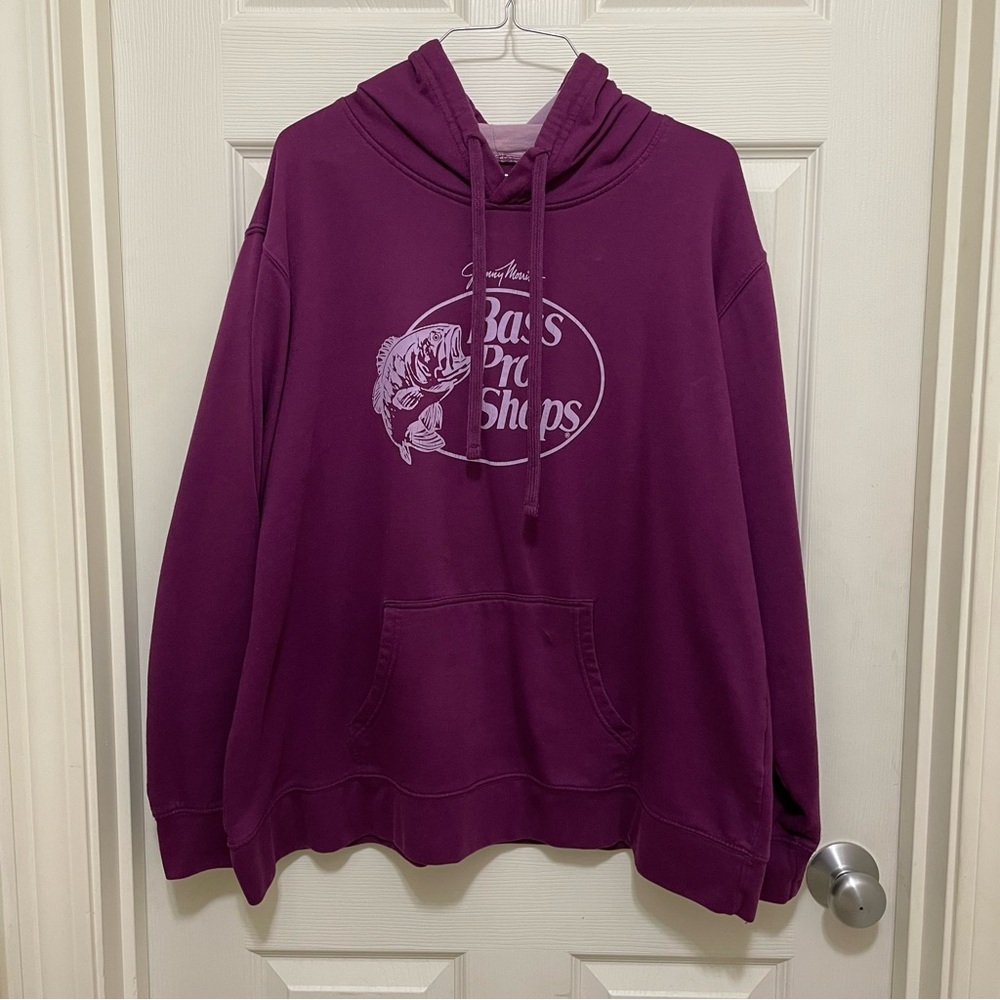 Women's Size X-Large Bass Pro Shops‎ Purple Pullover Hoodie XL